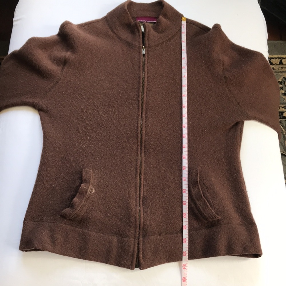 Suzanne Grae Lambswool Full Zip-up Sweater - Picture 7 of 11